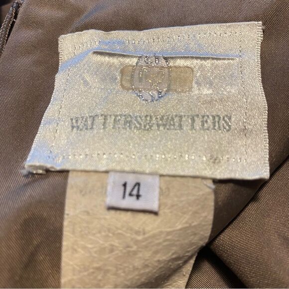 Stone Antonia Gown By Watters Size 14 - Picture 8 of 9